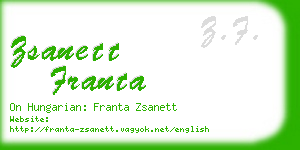 zsanett franta business card